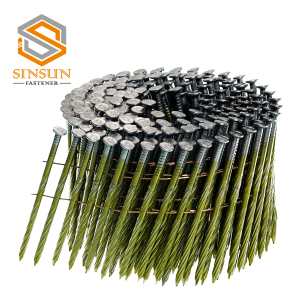 15 Degree Bright Screw Shank Coil Nails