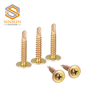 Carbon Steel Truss Head Self Drilling Sheet Metal Screw Gold