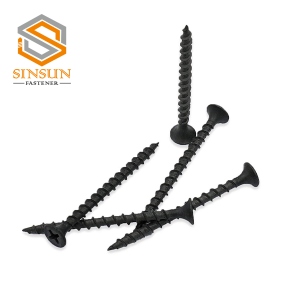 Phillips fosfat hitam skru drywall thread kasar