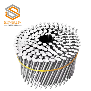 15 Degree Bright Screw Shank Wire Coil Nails