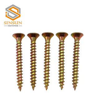 Yellow Zinc Plated MDF Furniture Chipboard Screw