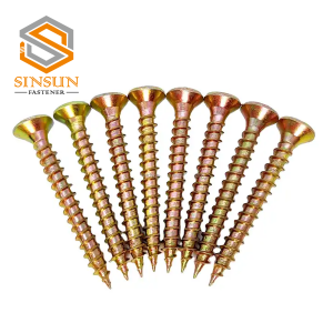 Yellow Zinc Plated MDF Furniture Chipboard Screw