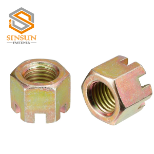 Zinc Plated Carbon Steel Slotted Hex Castle Nut