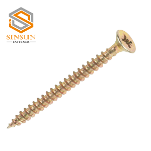 Yellow Zinc Plated MDF Furniture Chipboard Screw