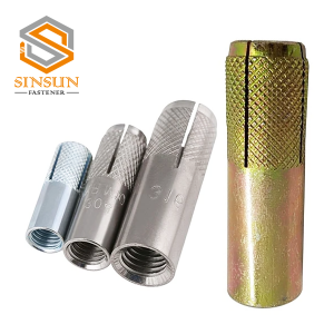 Zinc Plated Carbon Steel Concrete Knurled Drop in Anchors