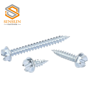 Żingu Palted Slotted Hex Washer Head Self Tapping / Tħaffir tal-Kamin