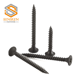 Black phosphated Bug Head Fine Thread Wallboard Screws 