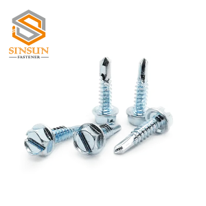 Żingu Palted Slotted Hex Washer Head Self Tapping / Tħaffir tal-Kamin