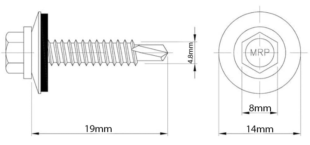  Sheet Metal Roofing Screws