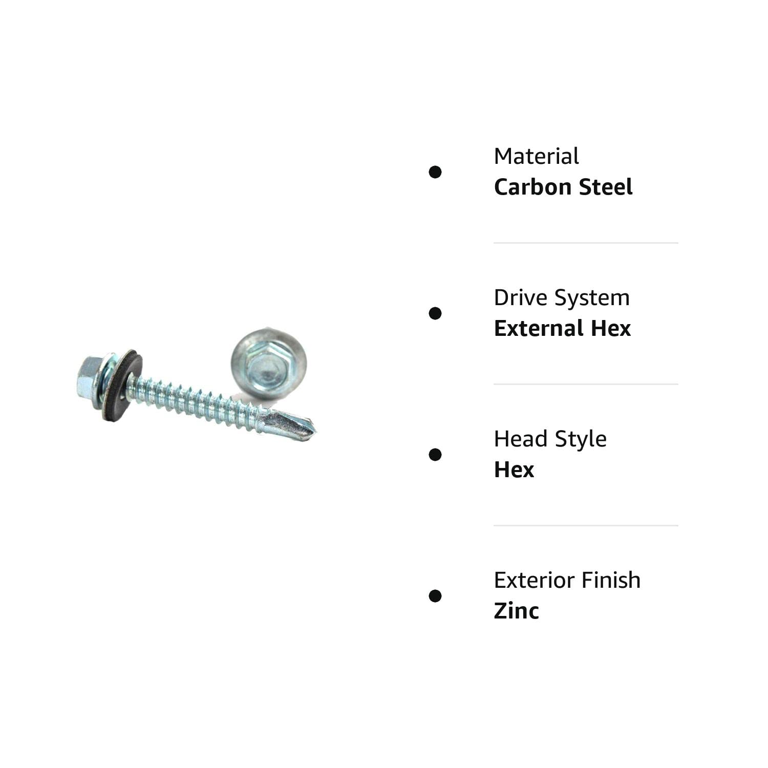 Hex Washer Head Self Drilling Screws with Rubber Washer