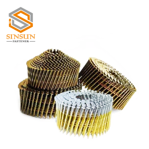 15 Degree Wire Galvanized Metal Collated Coil Nails