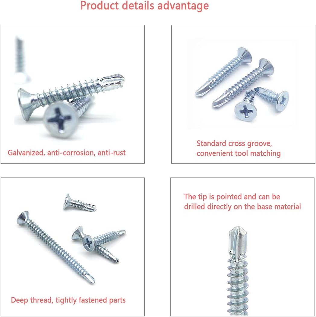 Carbon steel CSK SDS screws are a specific type of fastener that combines the properties of carbon steel with the features of a countersunk (CSK).