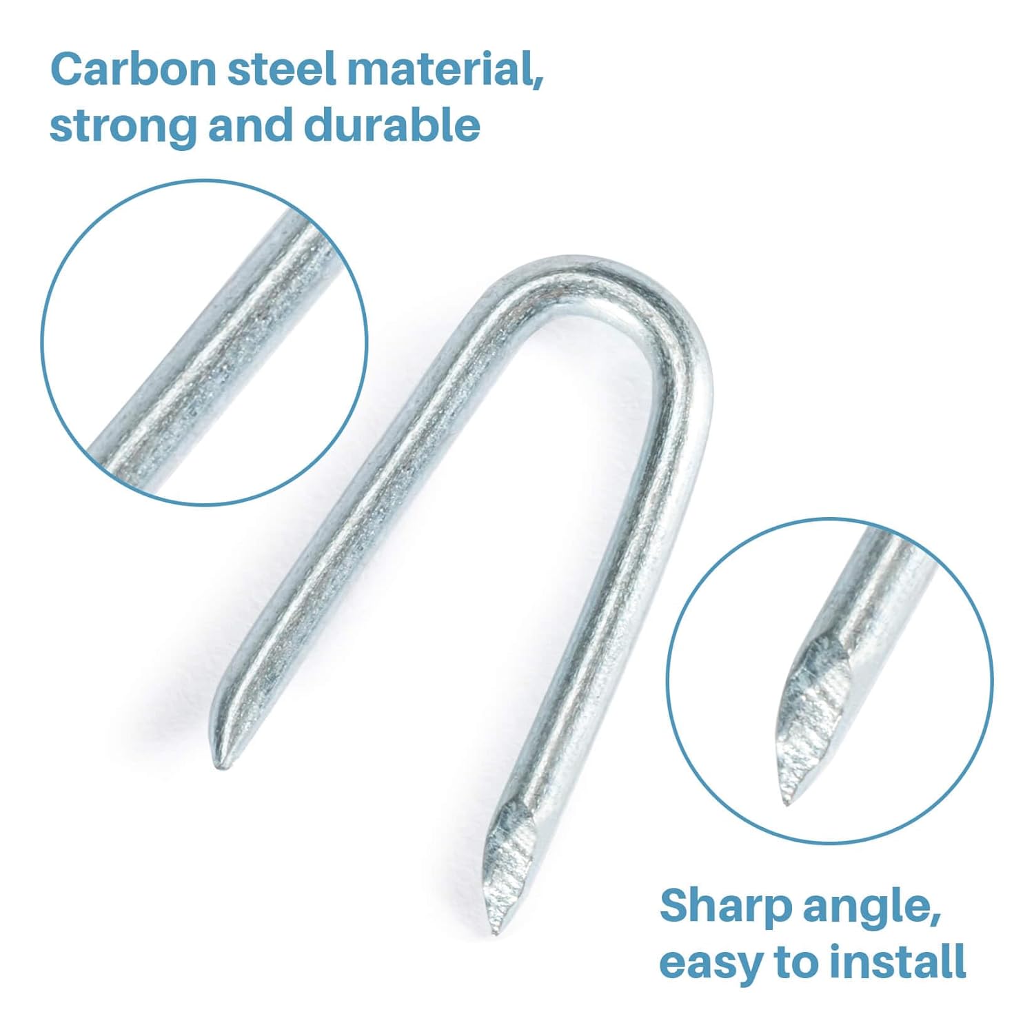 Fence Post Staples for Wire Mesh