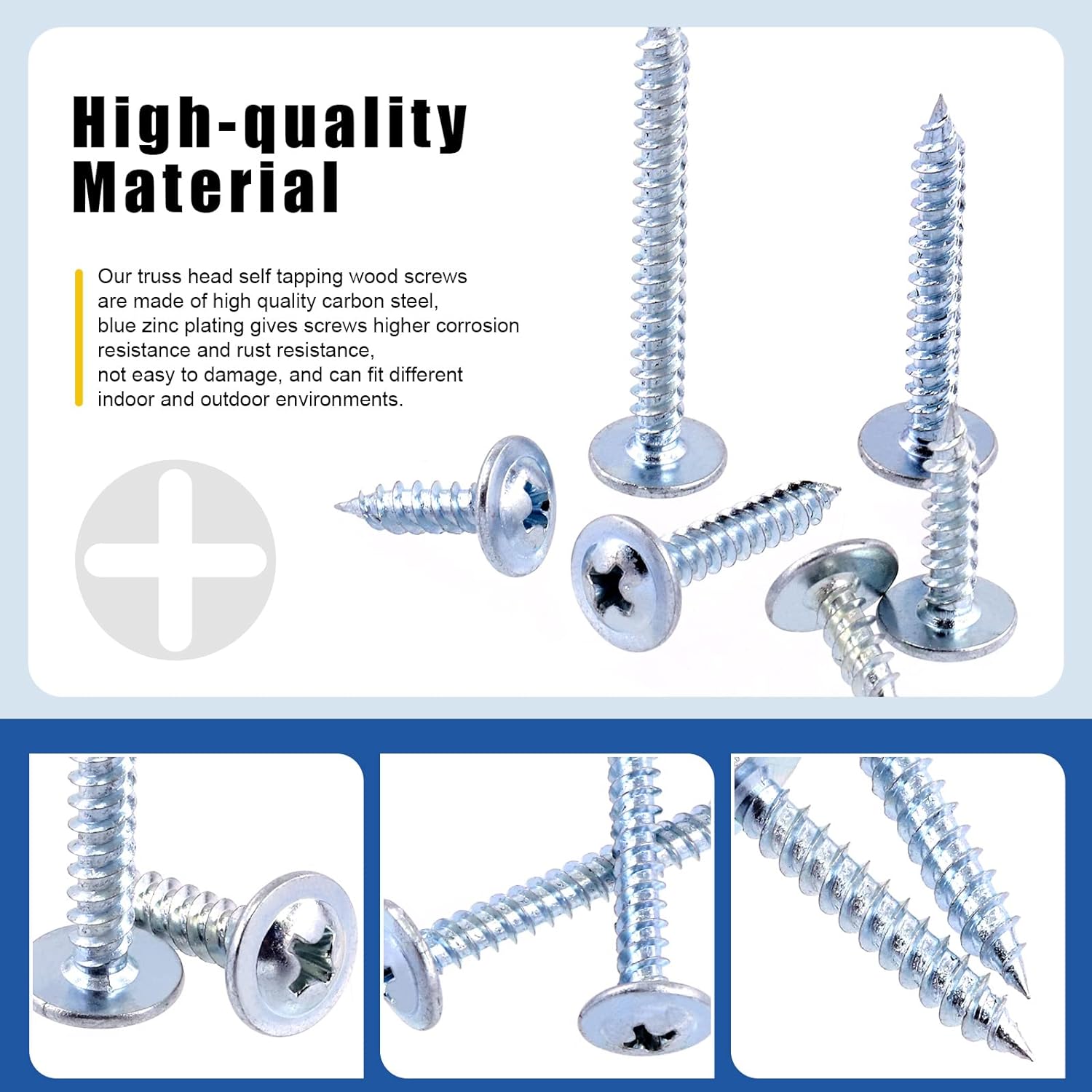 Truss Head Self Tapping Pointed Tail Wood Screws