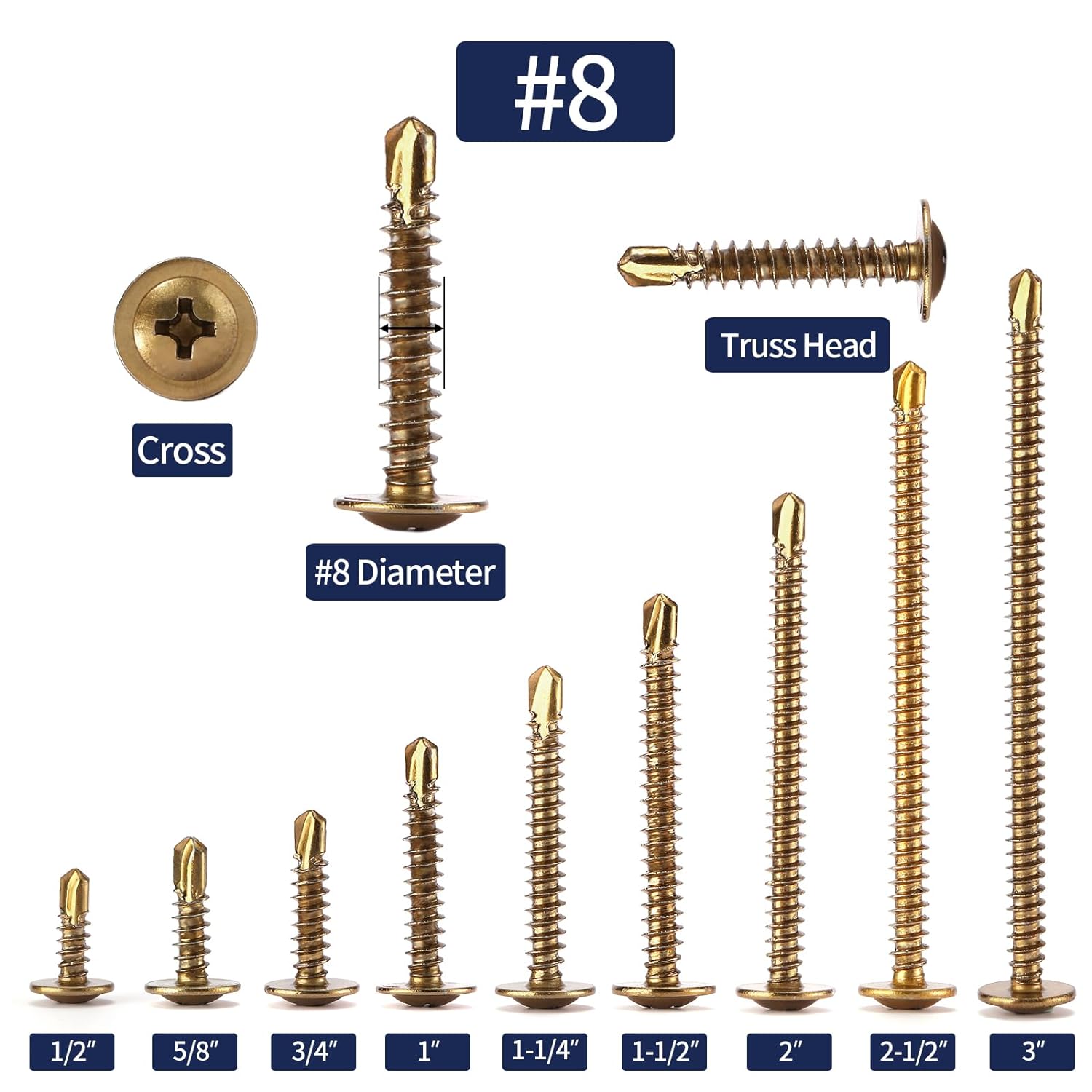 Zinc Yellow Wafer Self Drilling Screw