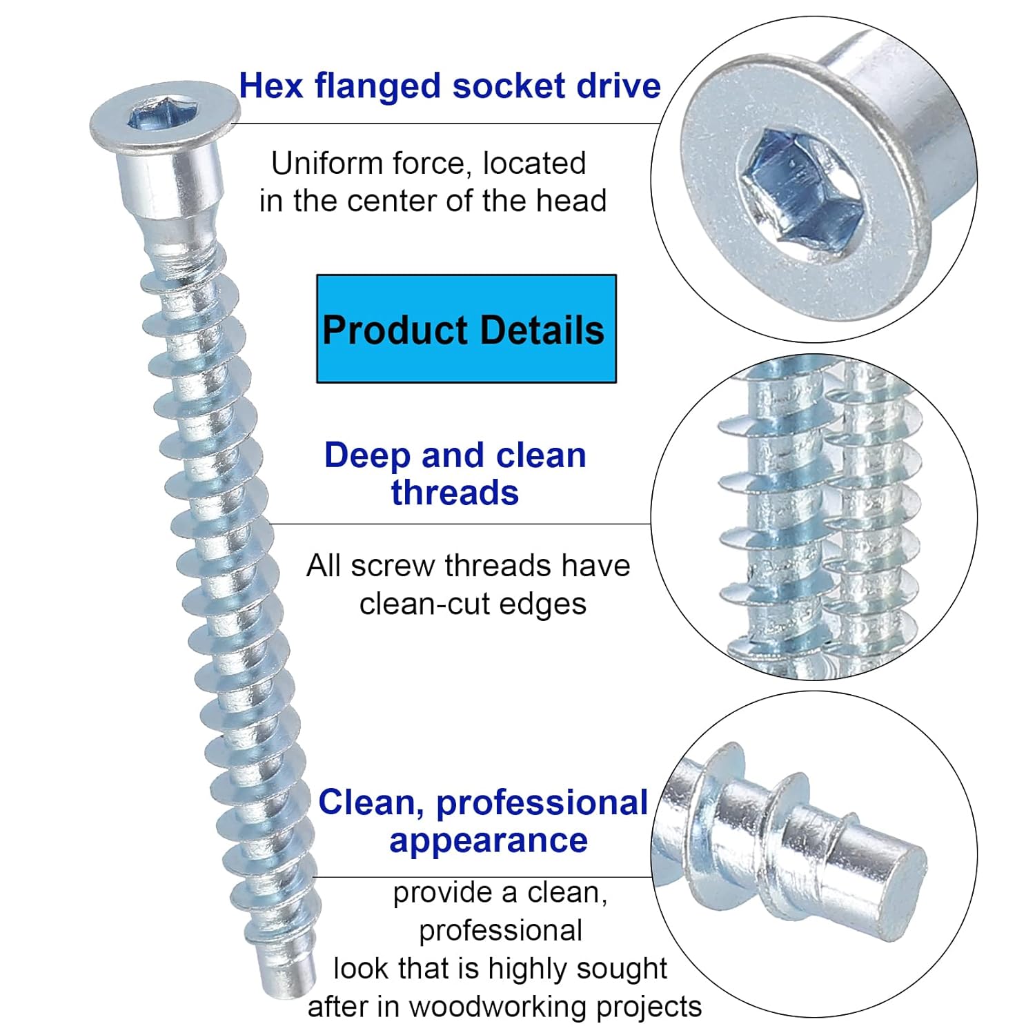 Hex Socket Flat Head Wood Screws