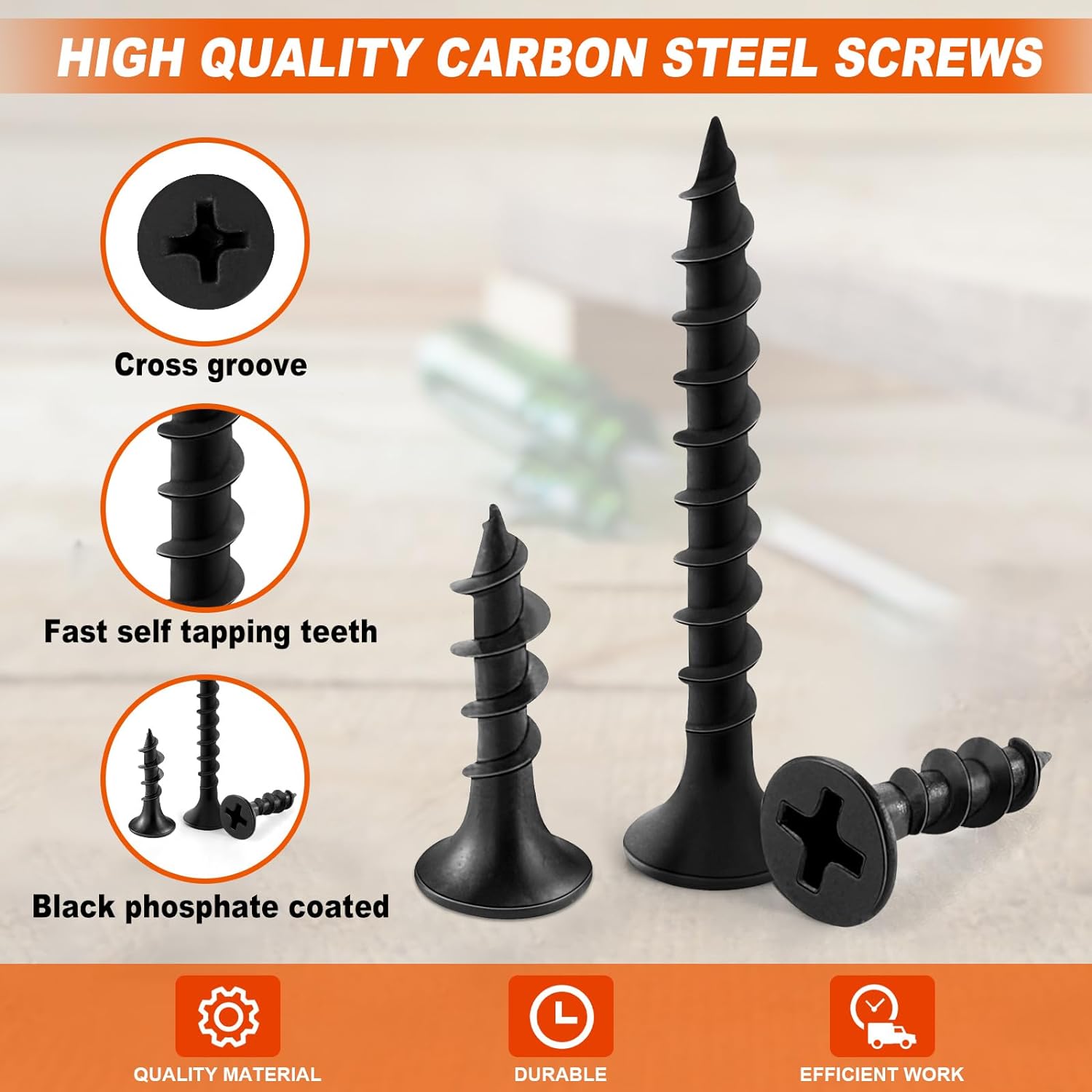 MDF board screws are specifically designed for fastening medium-density fiberboard (MDF) to wood or other materials. These screws are engineered to provide a secure and reliable grip in the dense MDF material without causing splitting or damage. They typically feature a fine thread and a sharp point to facilitate easy penetration and a strong hold. MDF board screws are commonly used in woodworking and carpentry projects, including furniture assembly, cabinet installation, and other applications where a sturdy and durable connection to MDF board is essential.