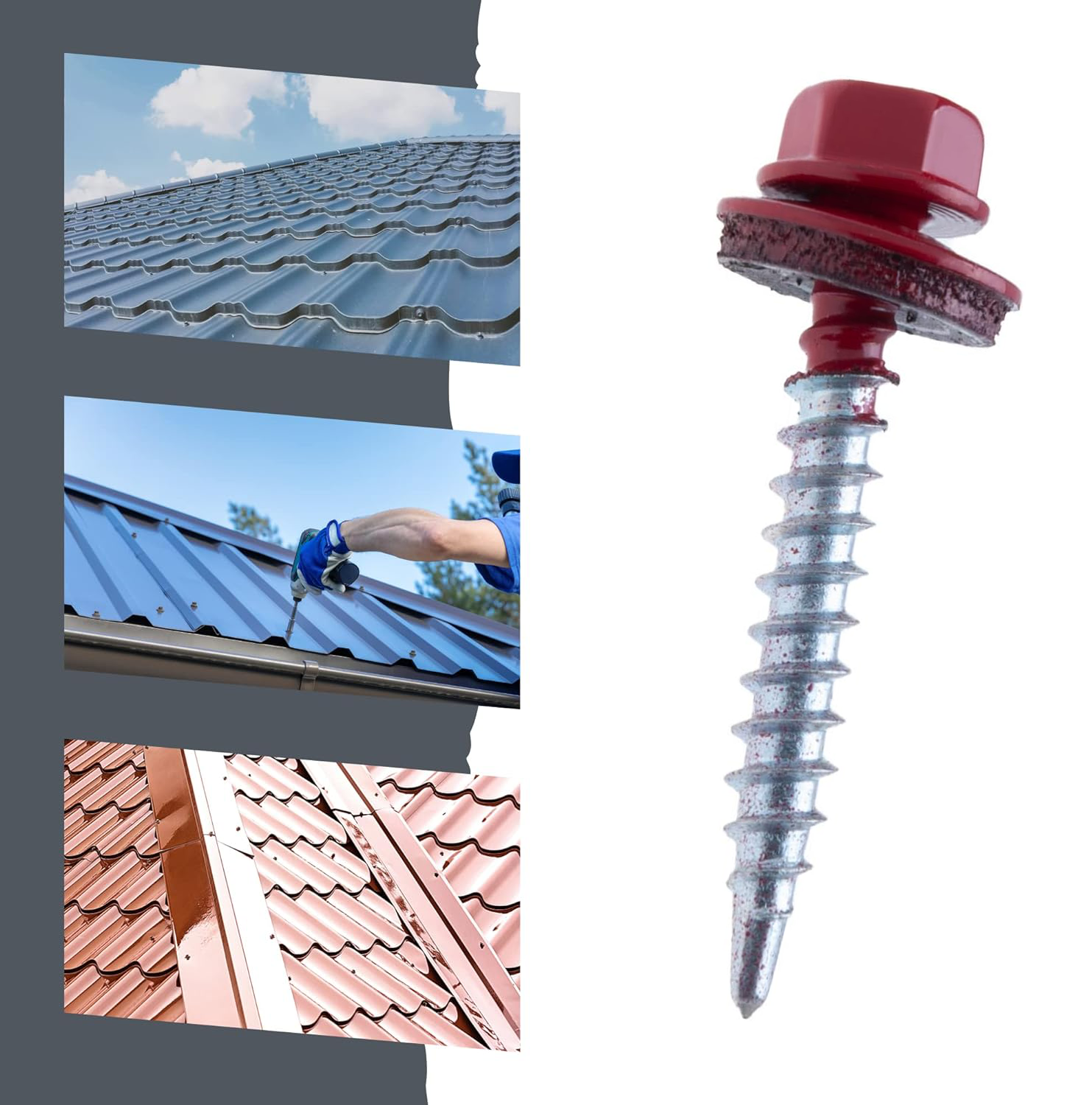 Paint Color Head Hex Head Self Drilling Screw on roofing