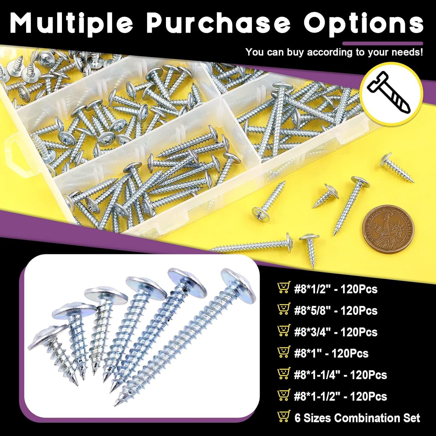 X Zinc Plated Phillips Modified Fast Truss Head Screws