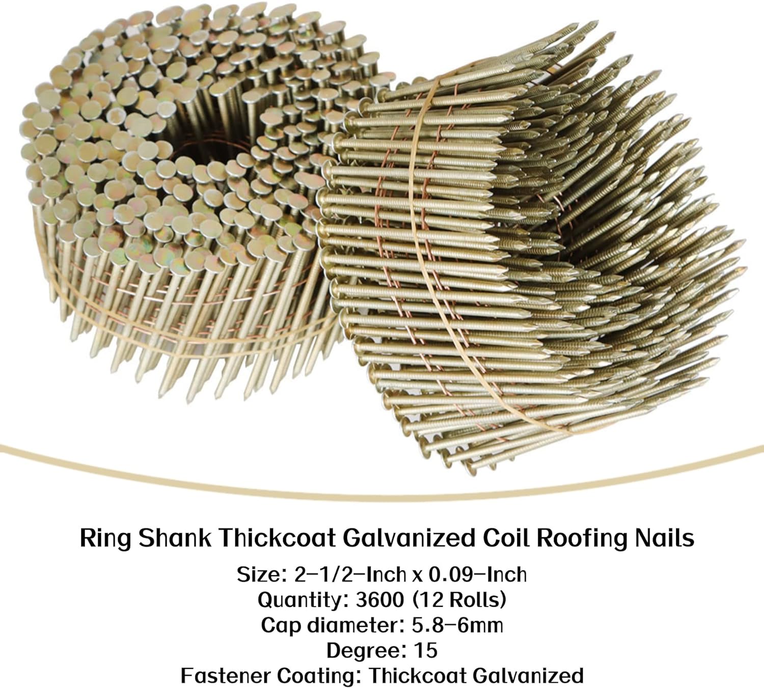 815 Degree Ring Shank Wire Collated Coil Nail