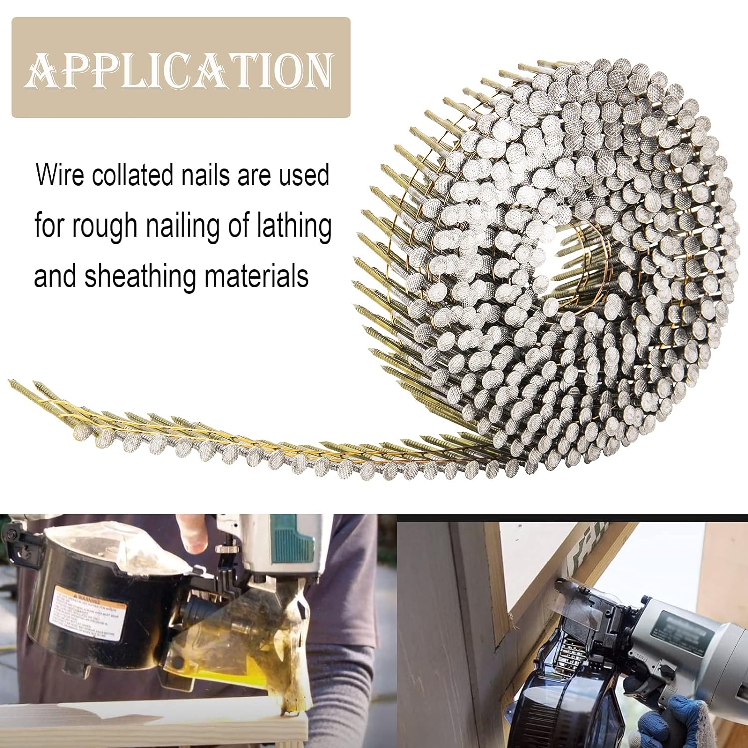 5 Degree Wire Collated Ring Shank Coil Siding Nail