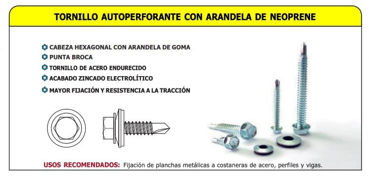 precio tornillos autoperforantes para chapa