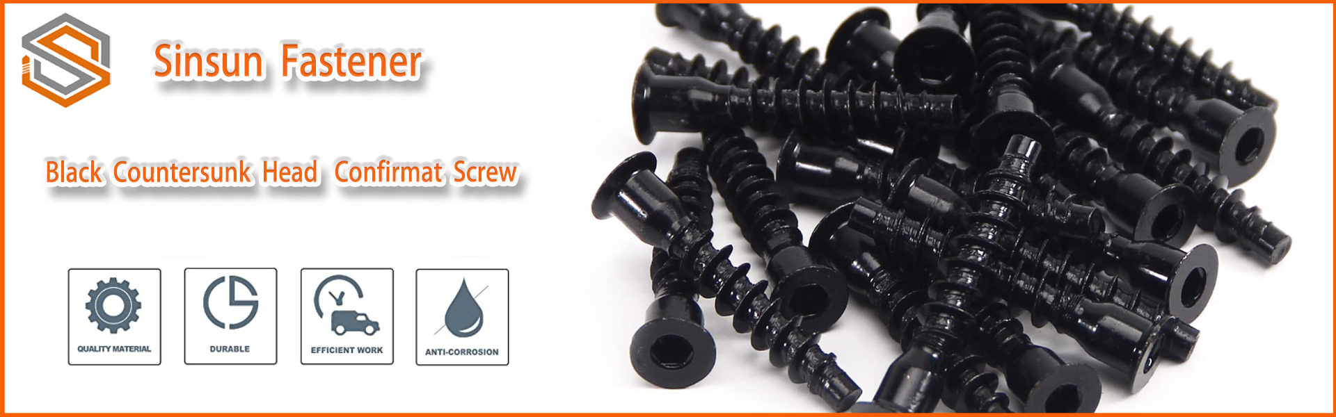 Black  Countersunk  Head   Confirmat  Screw