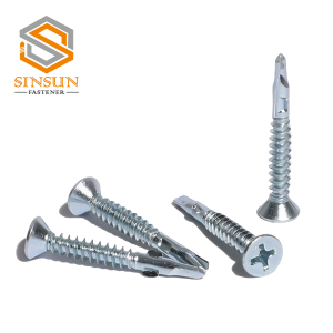 CSK countersunk phillips self drilling screw with wing