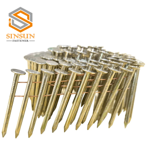 15 Degree Round Head Smooth Shank Electro Galvanized Roofing Coil Nails