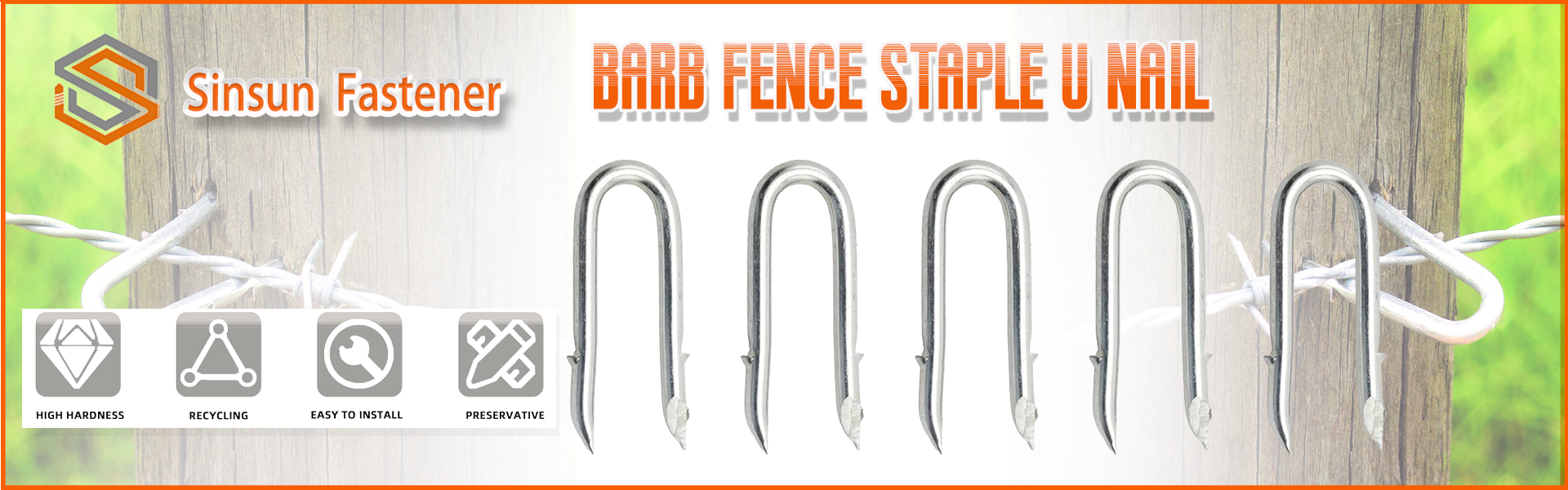 Galvanized Steel Fence Staple Nails,