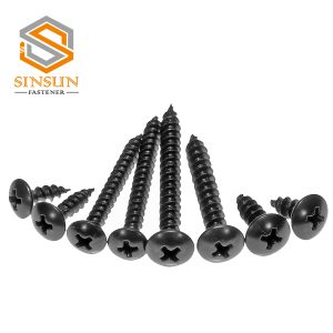 Black Steel Phillips Pan Head Self Tapping Screws Sheet Metal