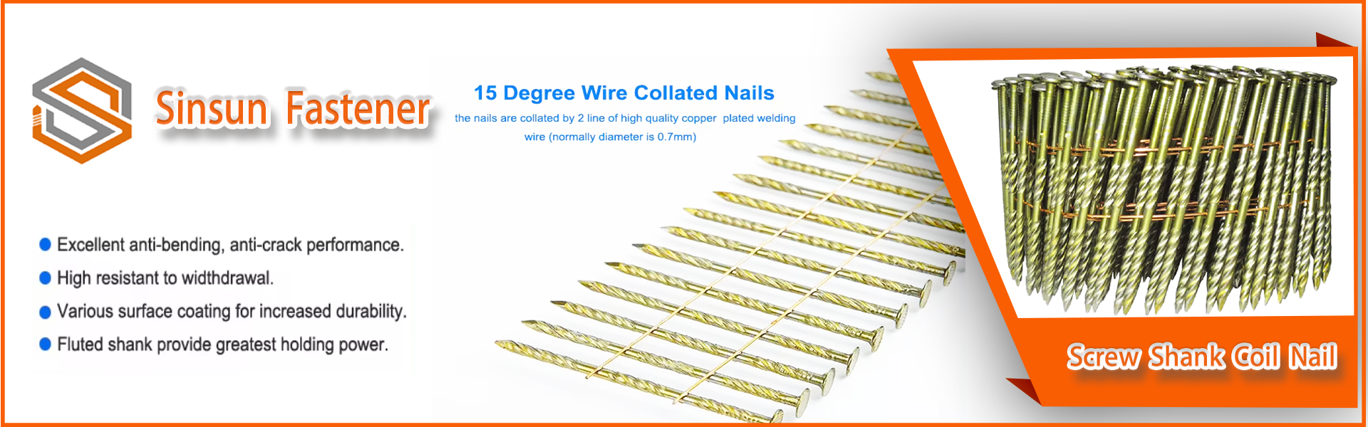 Screw shank coil nail