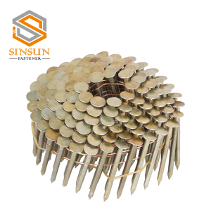 15 Degree Round Head Smooth Shank Electro Galvanized Roofing Coil Nails