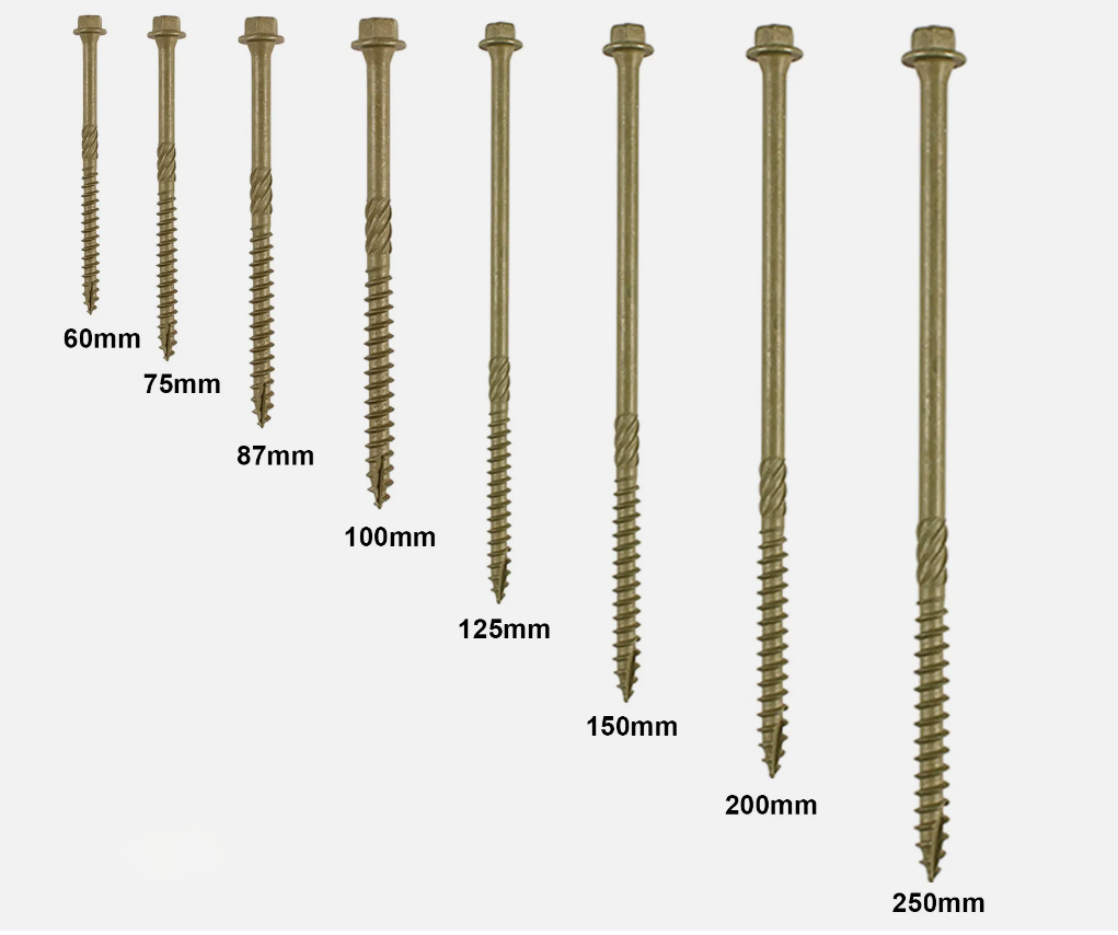 Timber Hex Head Exterior Green Decking Frame Fixing Screws