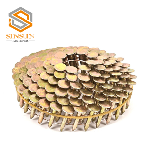 15 Degree Round Head Smooth Shank Electro Galvanized Roofing Coil Nails