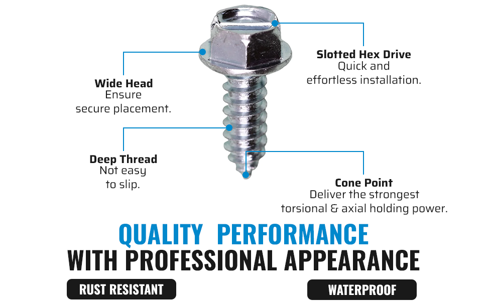 eX Slotted hex washer head self tapping screw