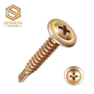 Carbon Steel Truss Head Self Drilling Sheet Metal Screw Gold