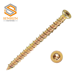 Zinc Plated Torx Head Concrete Screws For Construction Frame Screws